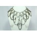 Vintage traditional India Tribal Glass theme silver jewellery necklace